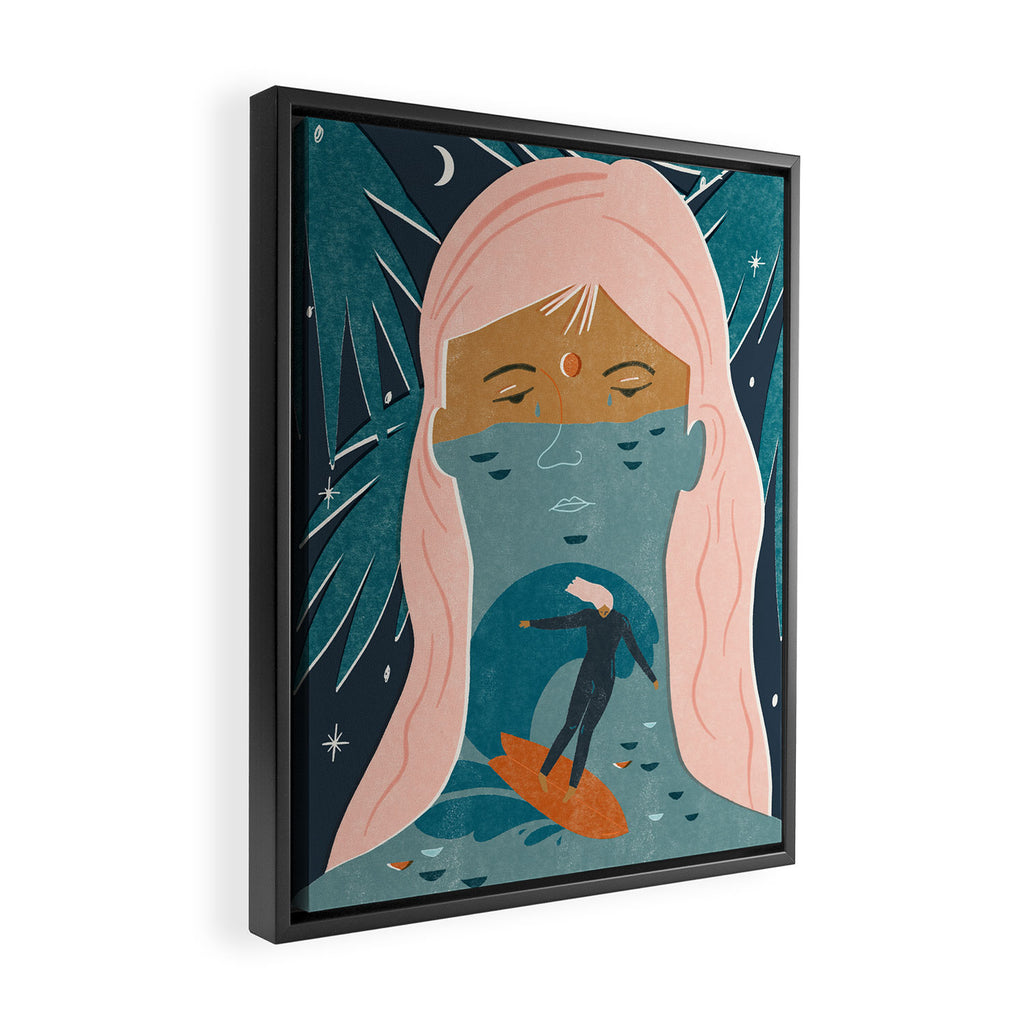 Cry me the ocean Framed Canvas Print Gallery Image 2
