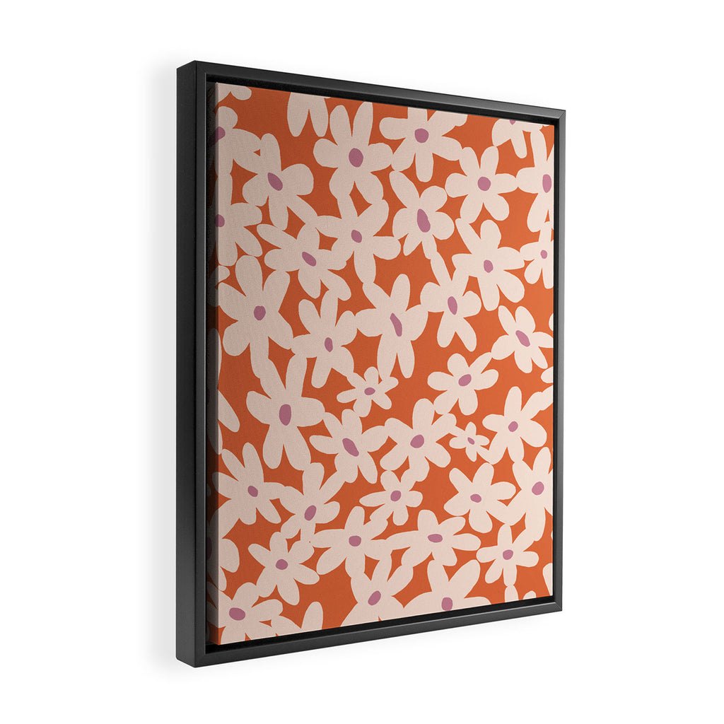 Flower power pattern Framed Canvas Print Gallery Image 2