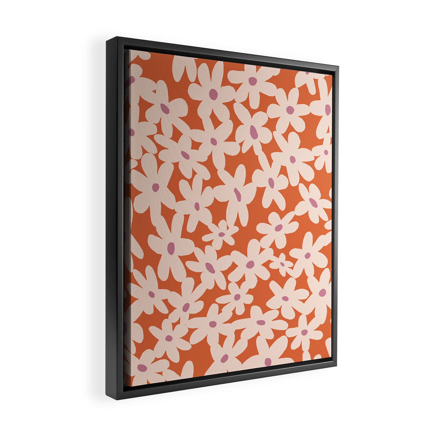 Flower power pattern Framed Canvas Print Gallery Image 2