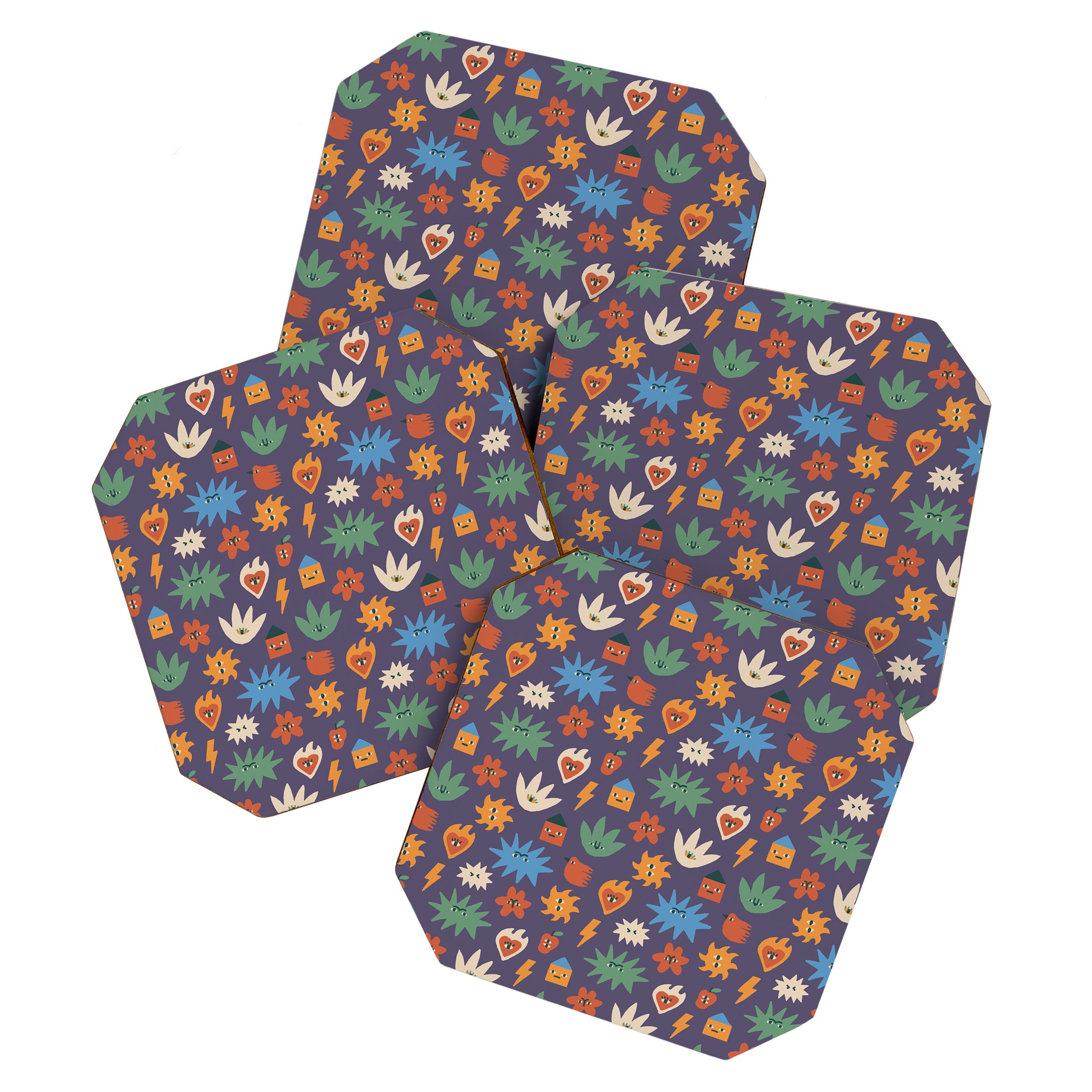 Funky faces Coaster Gallery Image 1