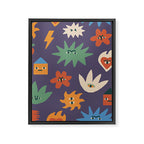 Funky faces Framed Canvas Print Gallery Image 6
