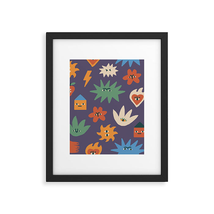 Funky faces Framed Art Print Gallery Image 1