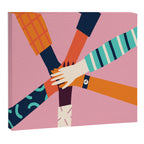 Holding hands circle Canvas Print Gallery Image 6