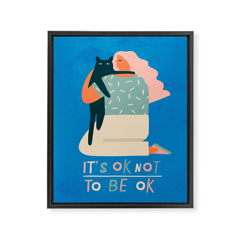 Its ok not to be ok Framed Canvas Print Gallery Image 6