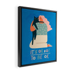 Its ok not to be ok Framed Canvas Print Gallery Image 2
