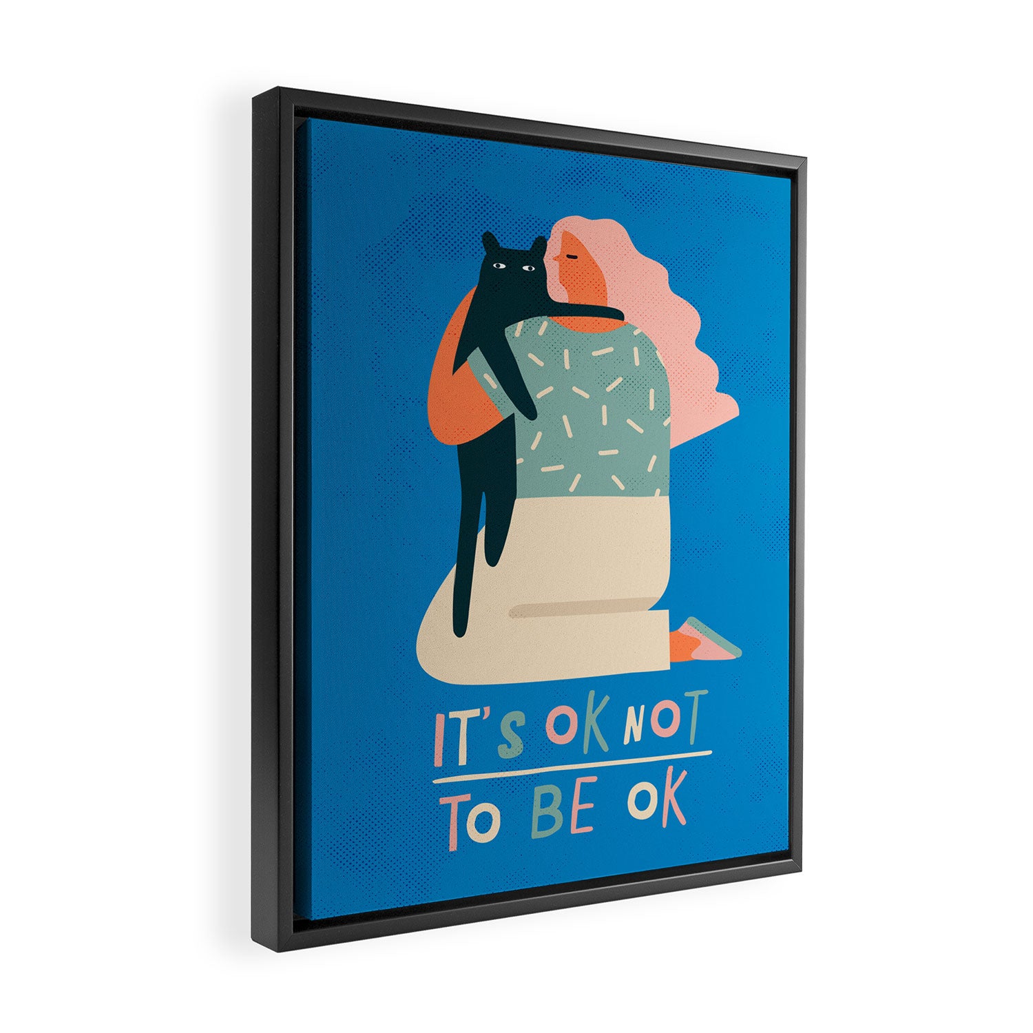 Its ok not to be ok Framed Canvas Print Gallery Image 2
