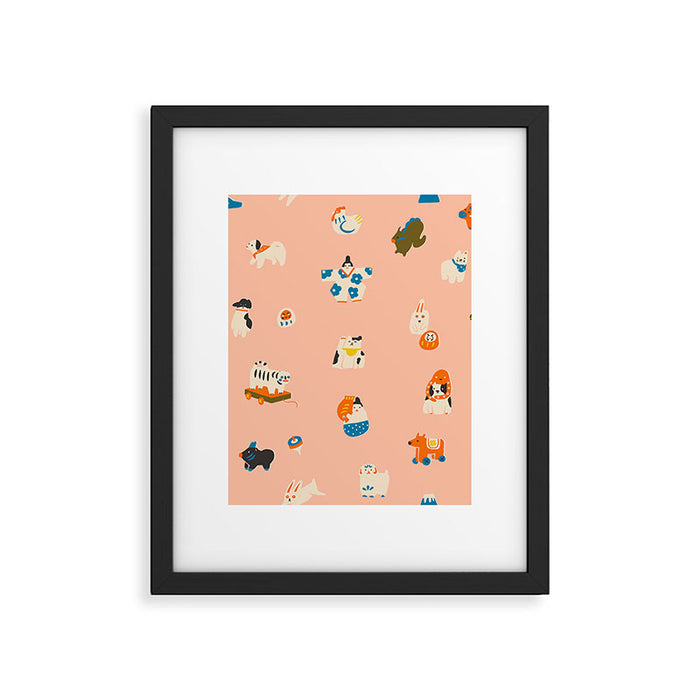 Japanese folk toys Framed Art Print Gallery Image 1