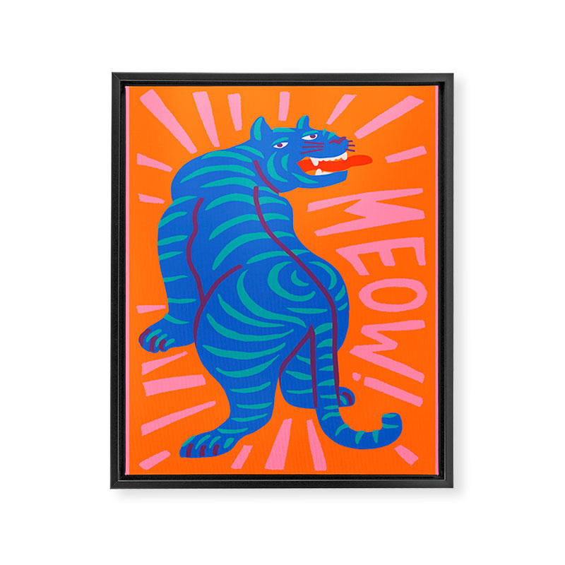Meow Framed Canvas Print Gallery Image 6