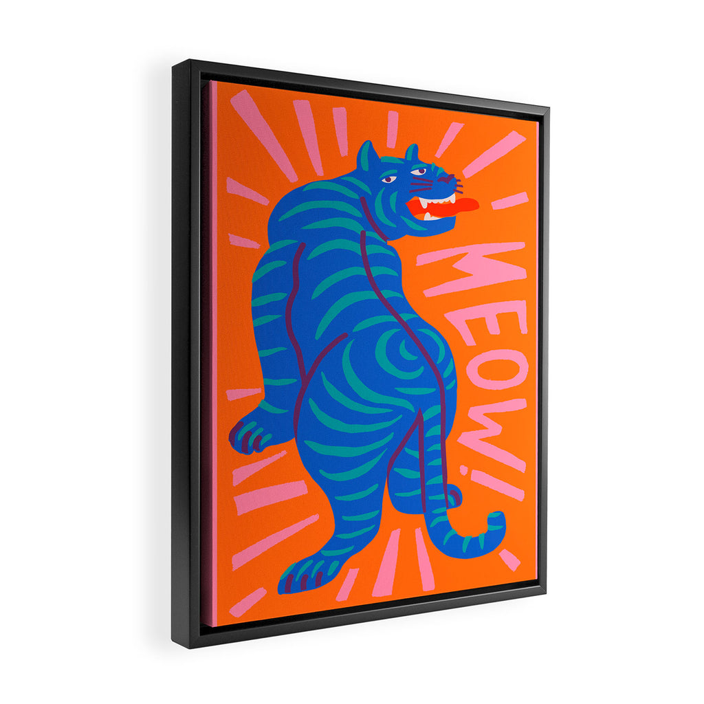 Meow Framed Canvas Print Gallery Image 2