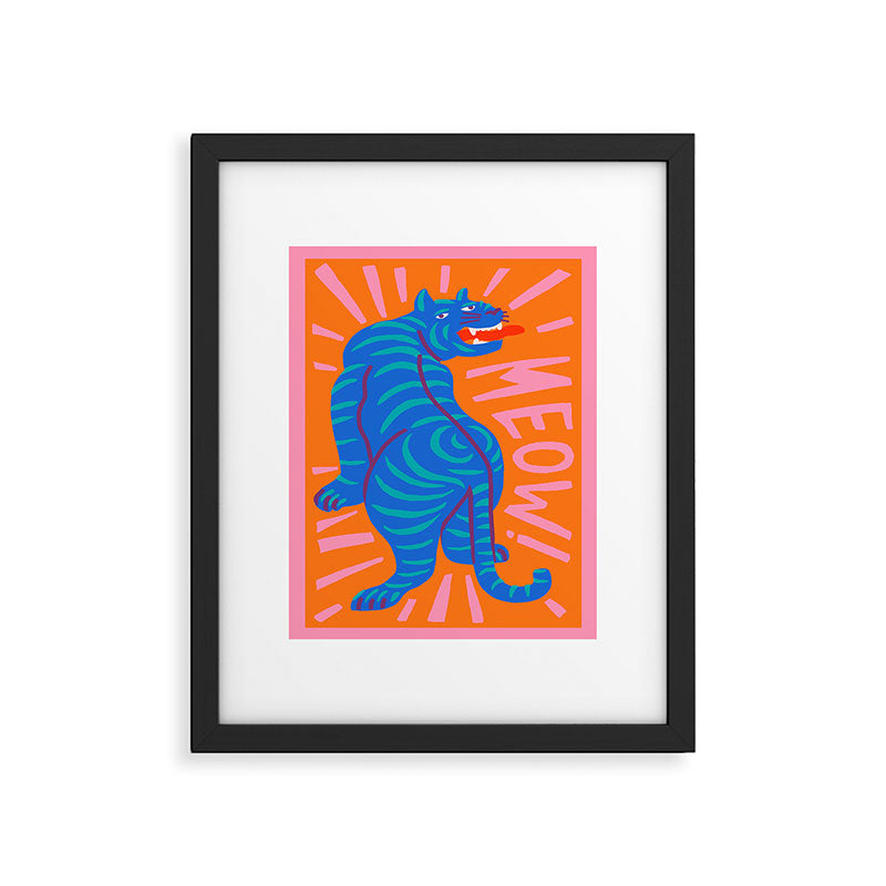 Meow Framed Art Print Gallery Image 5