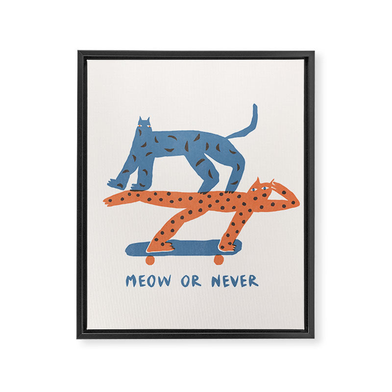 Meow or never Framed Canvas Print Gallery Image 6
