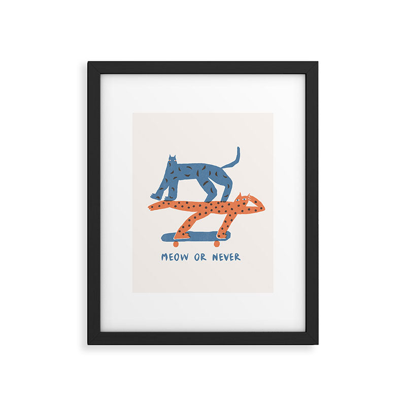 Meow or never Framed Art Print Gallery Image 5