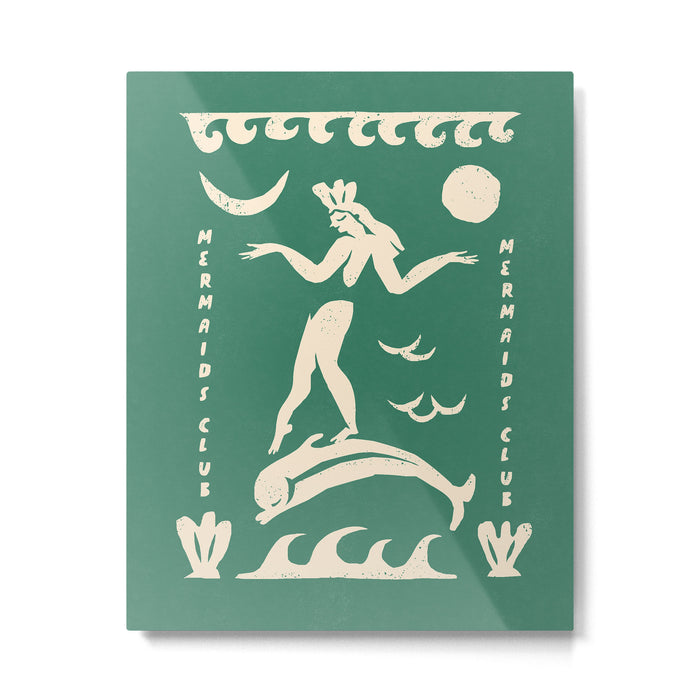 Mermaid club Metal Print Gallery Image 1
