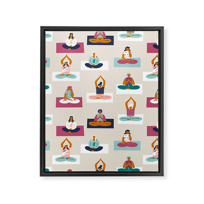 Morning yoga Framed Canvas Print Gallery Image 1