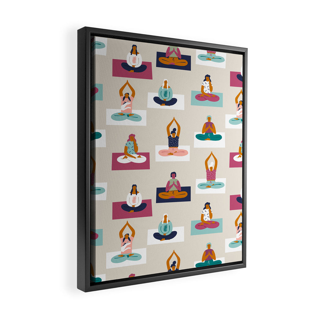 Morning yoga Framed Canvas Print Gallery Image 2