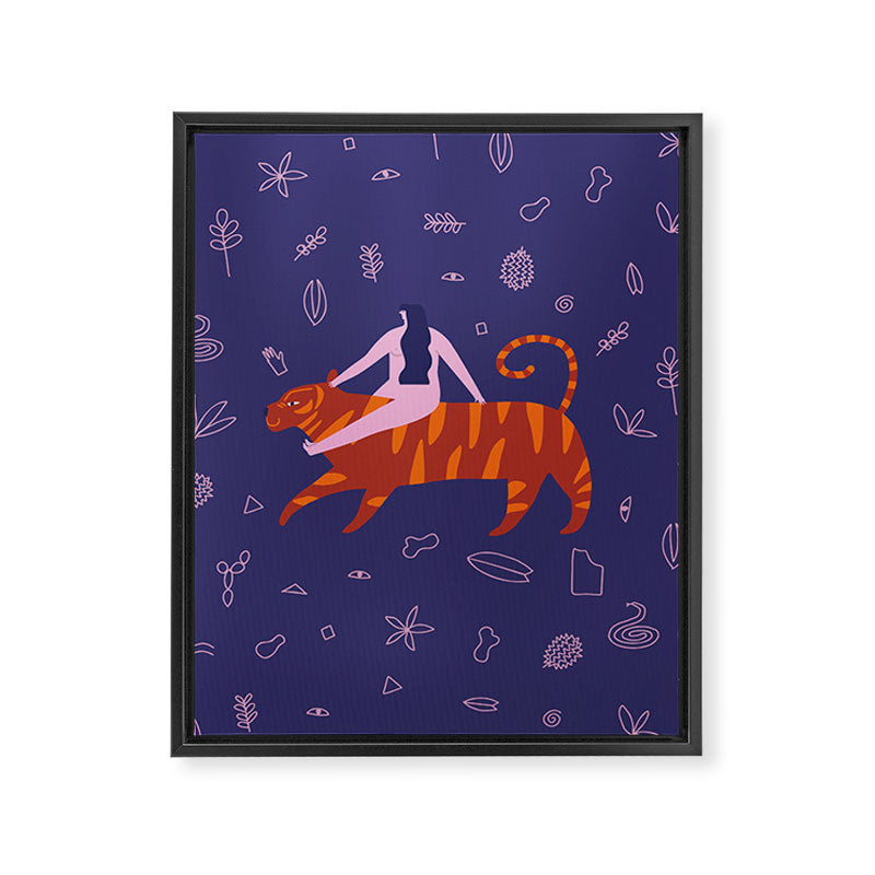 Night safari poster Framed Canvas Print Gallery Image 6
