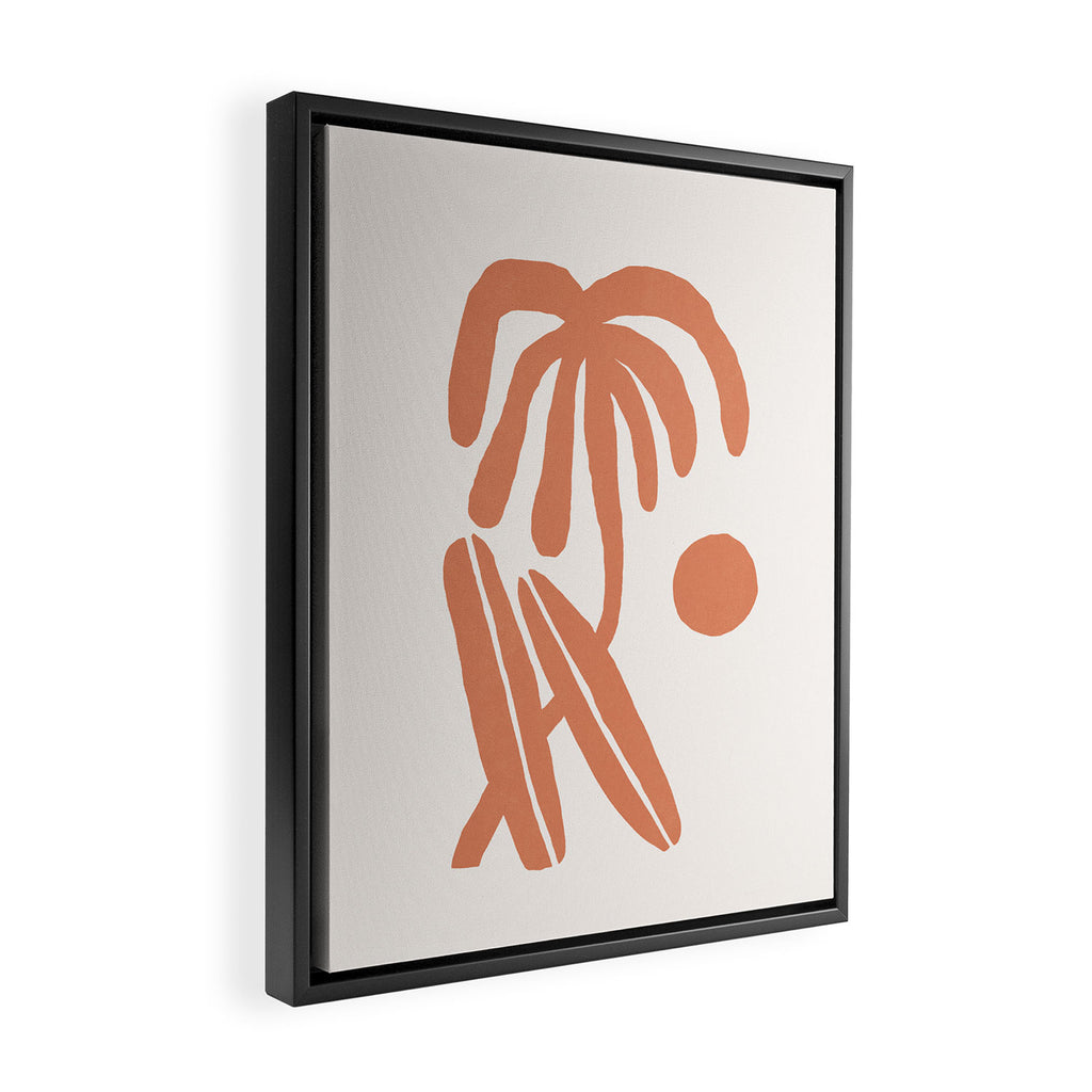 Palm and surfboards Framed Canvas Print Gallery Image 2