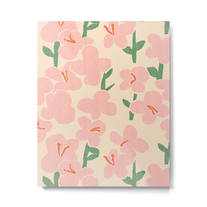 Pink Flowers Metal Print Gallery Image 1