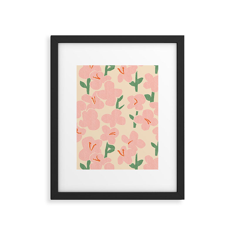 Pink Flowers Framed Art Print Gallery Image 6