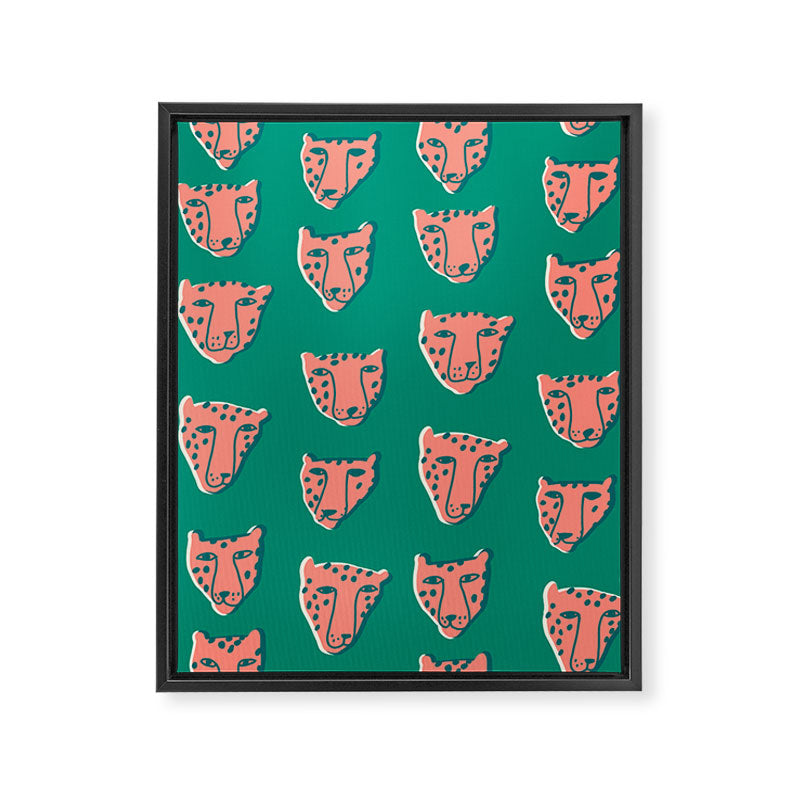 Pink pantehrs Framed Canvas Print Gallery Image 8