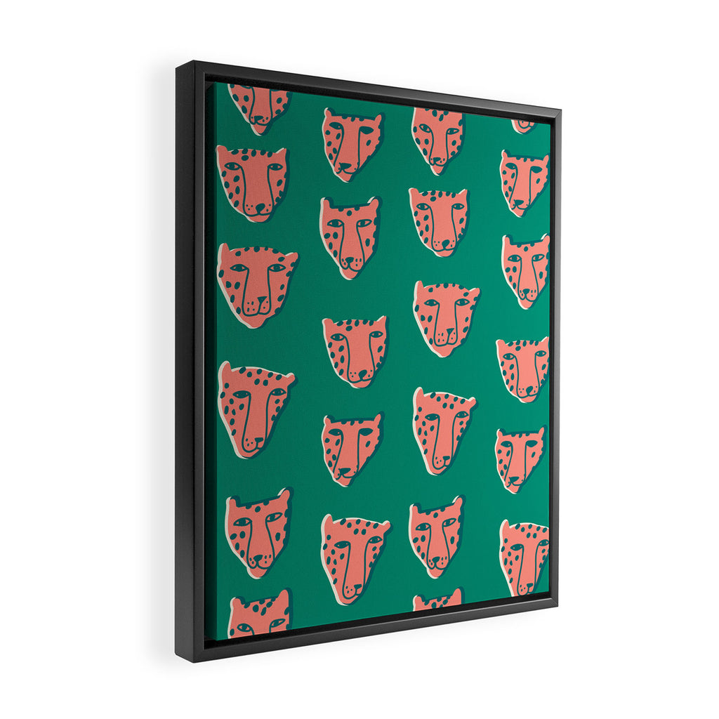 Pink pantehrs Framed Canvas Print Gallery Image 2