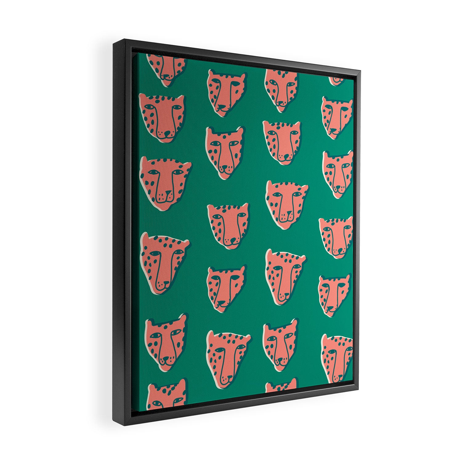 Pink pantehrs Framed Canvas Print Gallery Image 2