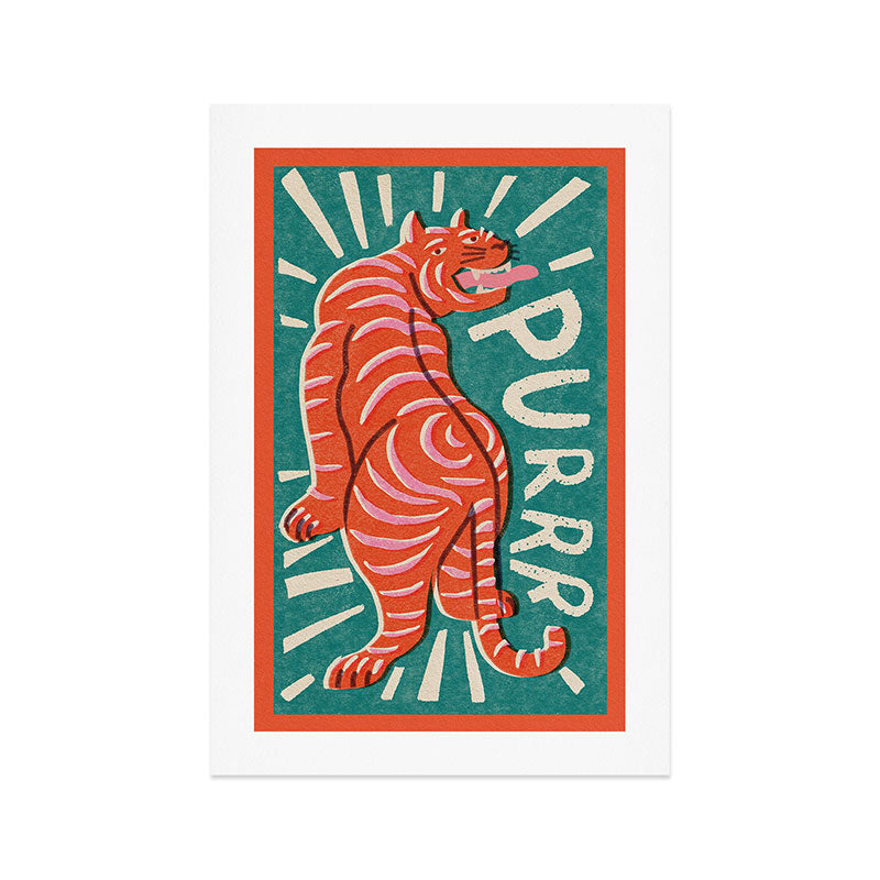 Purring cat Art Print Gallery Image 1