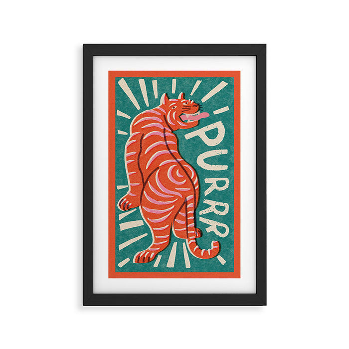 Purring cat Framed Art Print Gallery Image 1