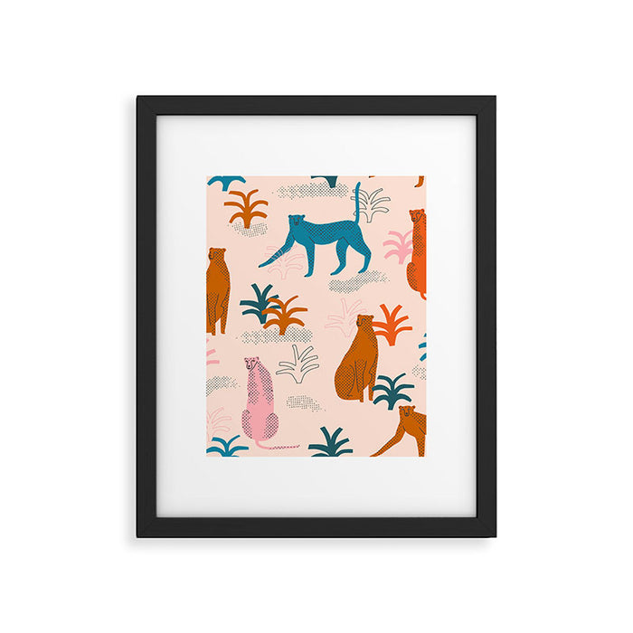 Rainbow cheetahs Framed Art Print Gallery Image 1
