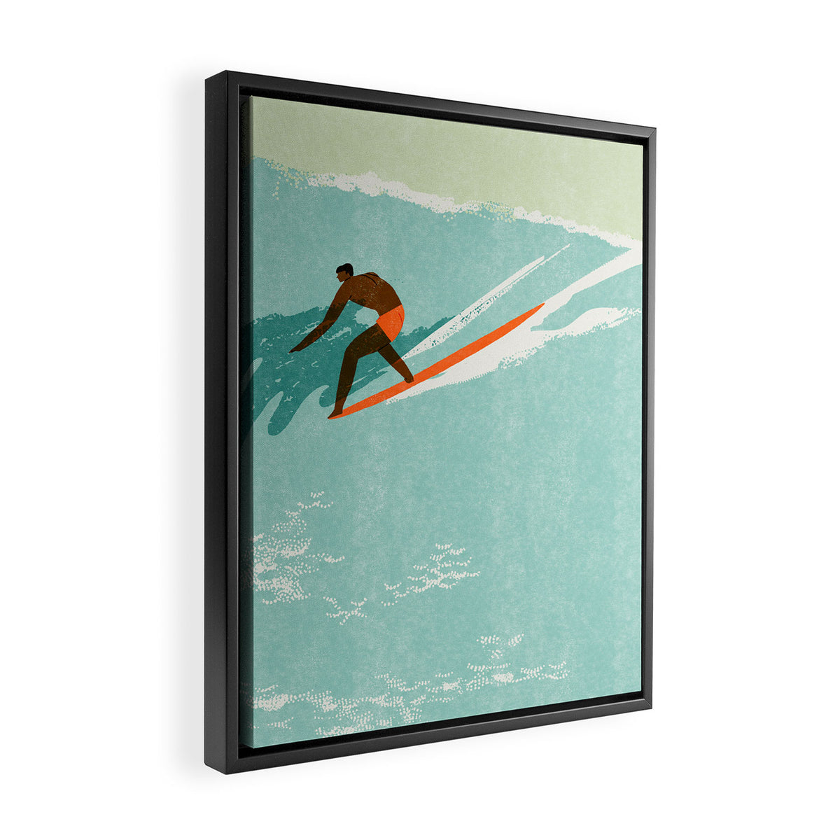 Riding giants Framed Canvas Print Gallery Image 2