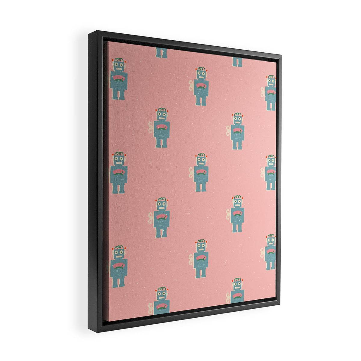 Robots Framed Canvas Print Gallery Image 2