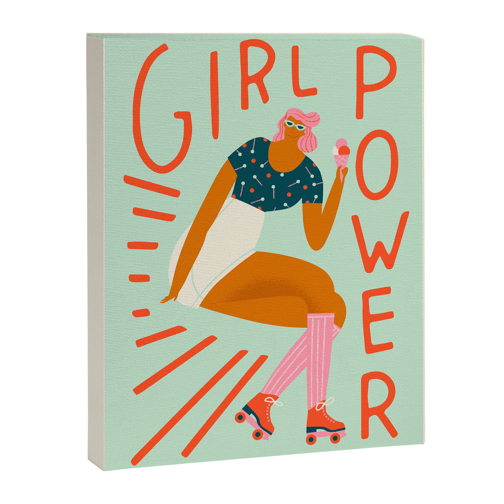 Roller skating girl Canvas Print Gallery Image 6