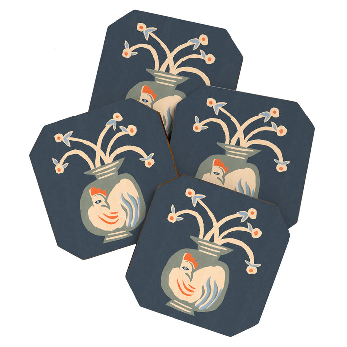 Rooster vase Coaster Gallery Image 1
