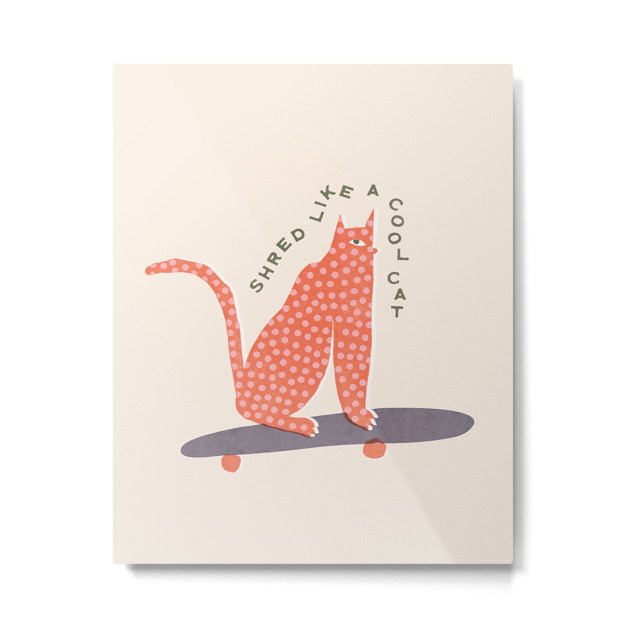 Shred like a cool cat Metal Print Gallery Image 4