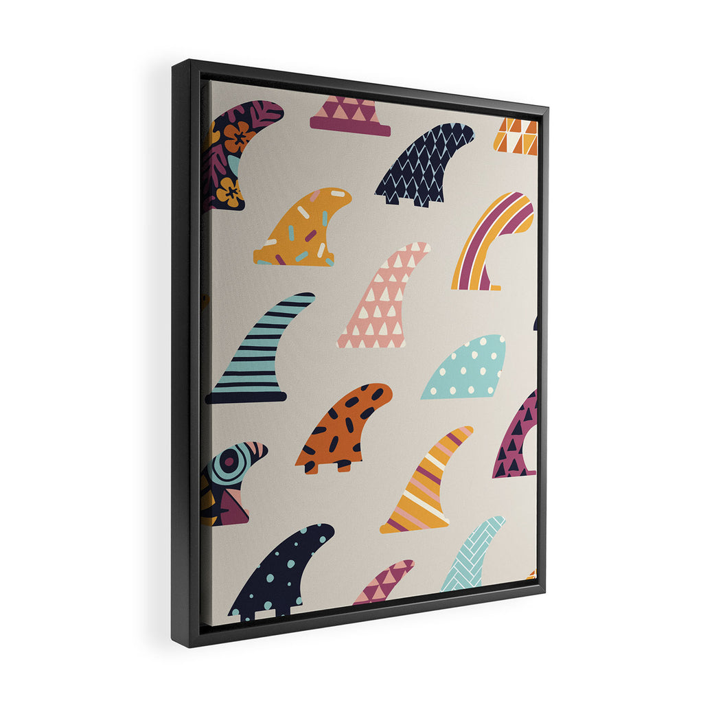 Single fin Framed Canvas Print Gallery Image 2