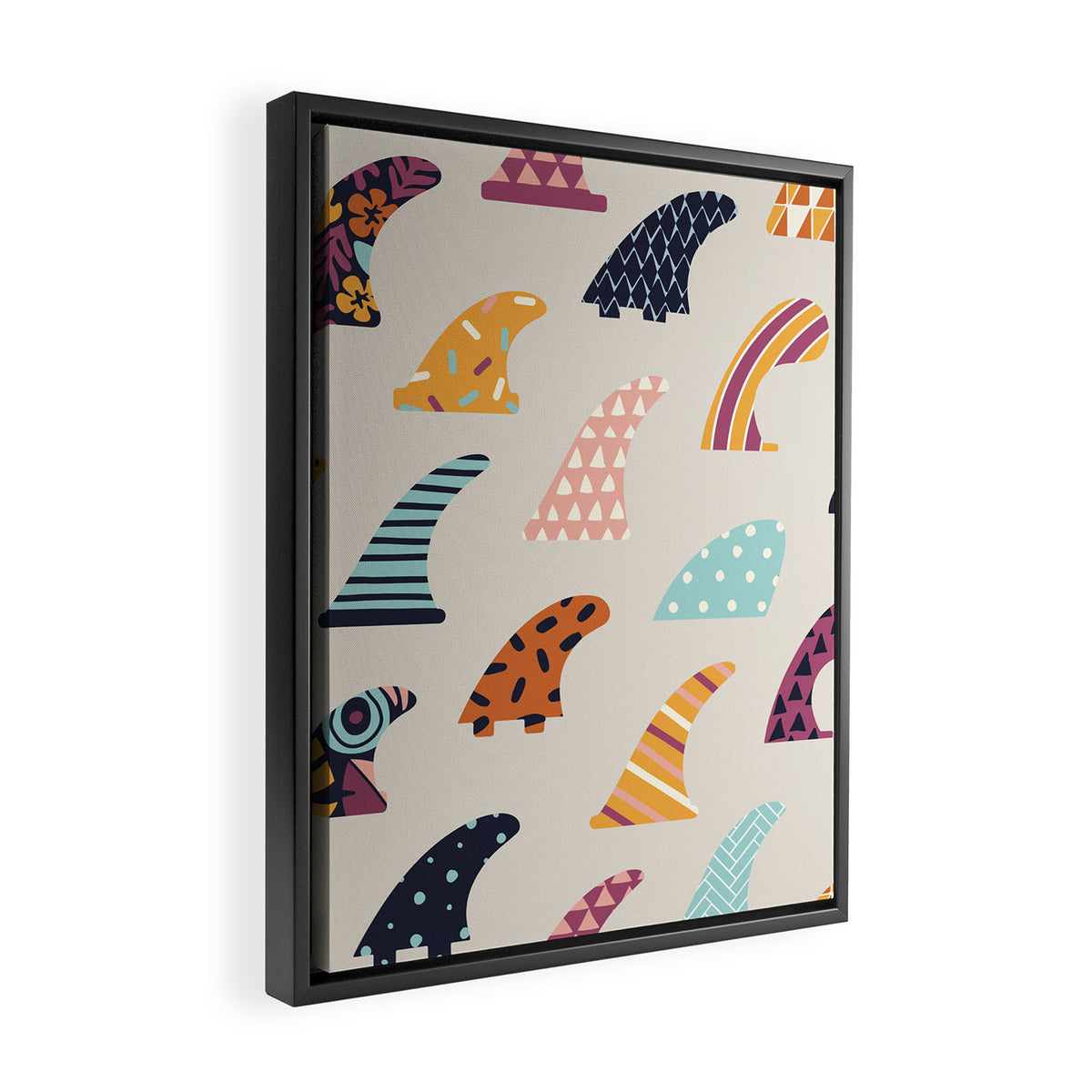 Single fin Framed Canvas Print Gallery Image 2