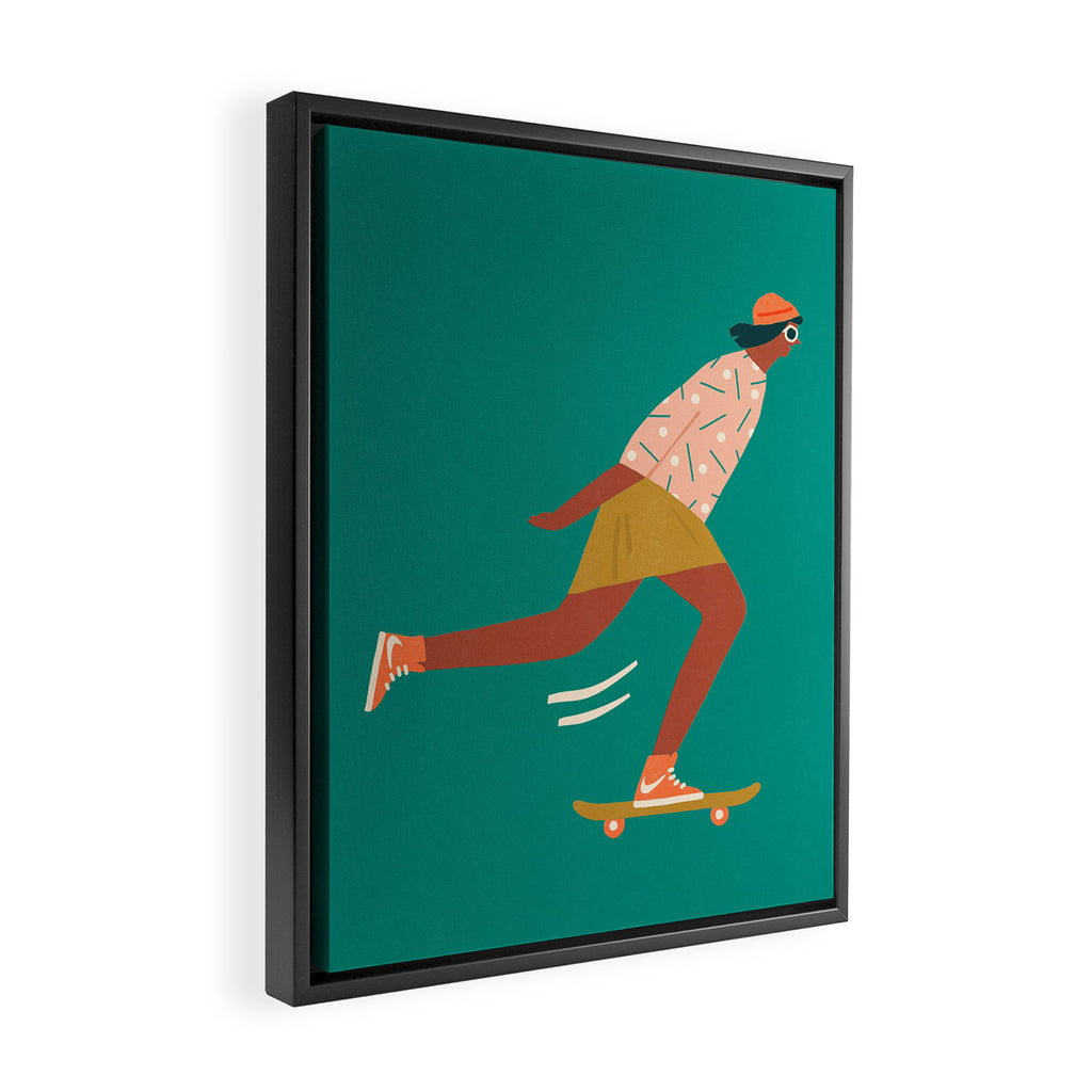 Skate Babe Framed Canvas Print Gallery Image 2