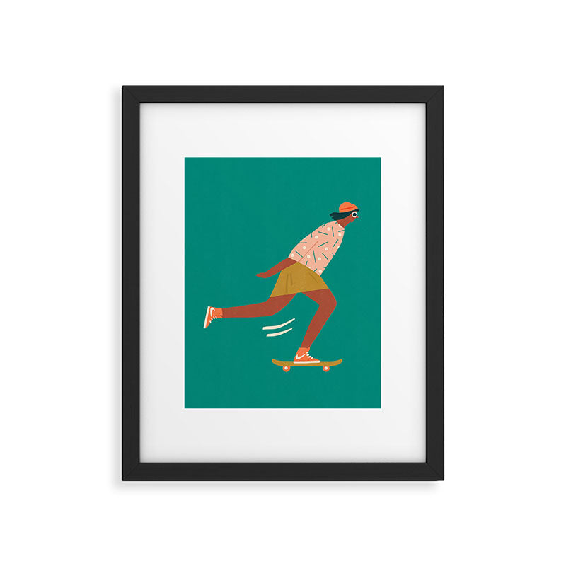 Skate Babe Framed Art Print Gallery Image 5