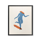 Skate girl Framed Canvas Print Gallery Image 6