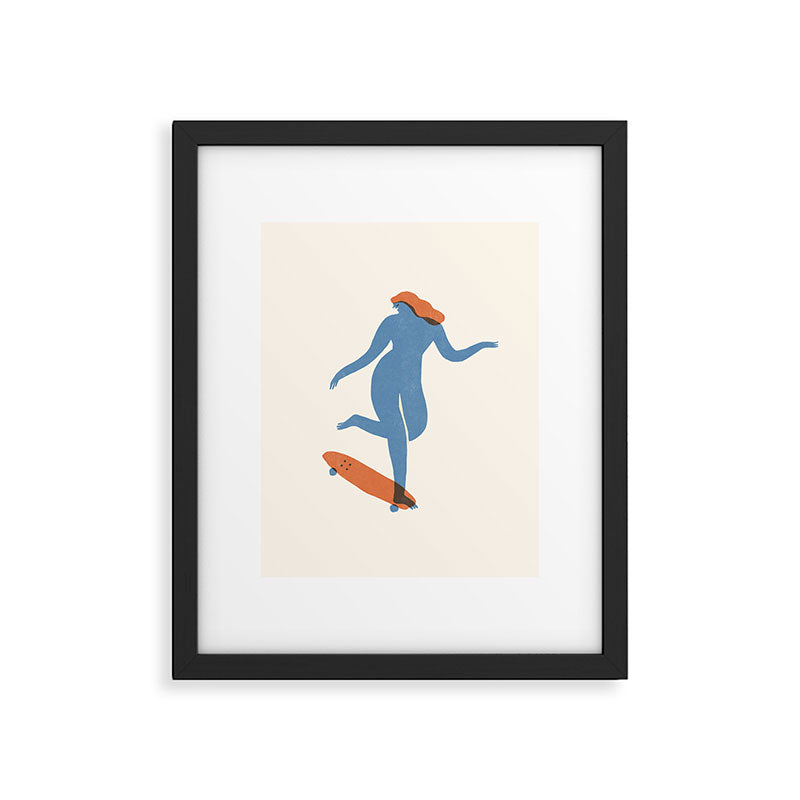 Skate girl Framed Art Print Gallery Image 5