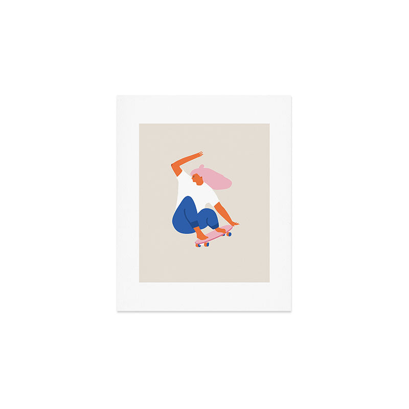 Skateboard girl Art Print Gallery Image 1
