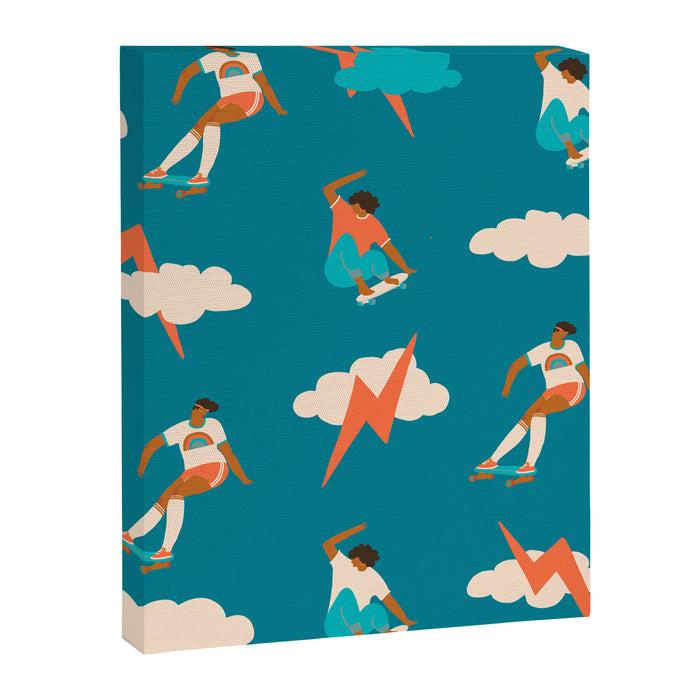 Skateboard girls Canvas Print Gallery Image 1