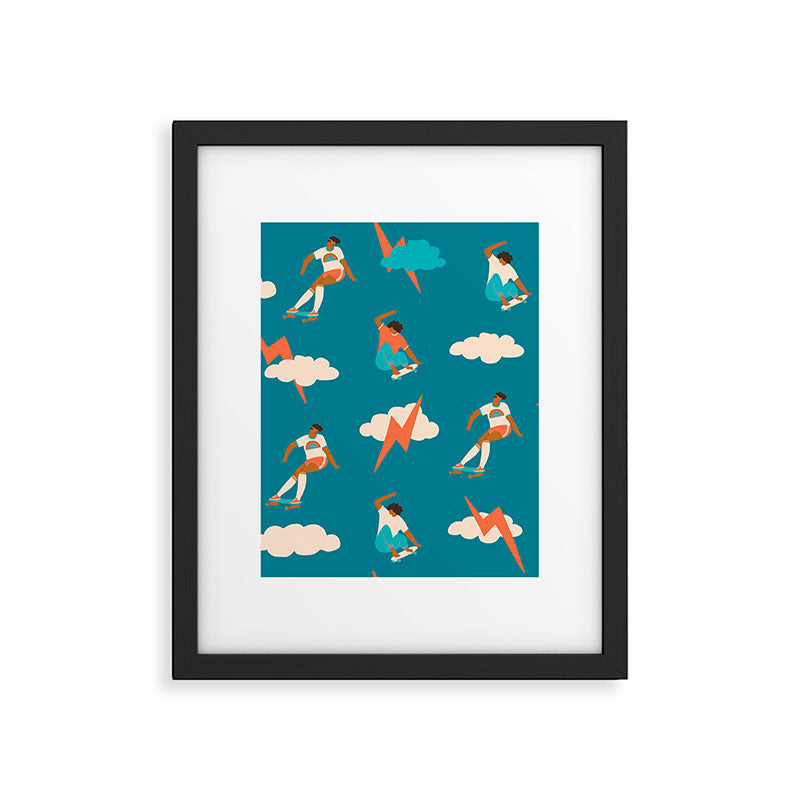 Skateboard girls Framed Art Print Gallery Image 6