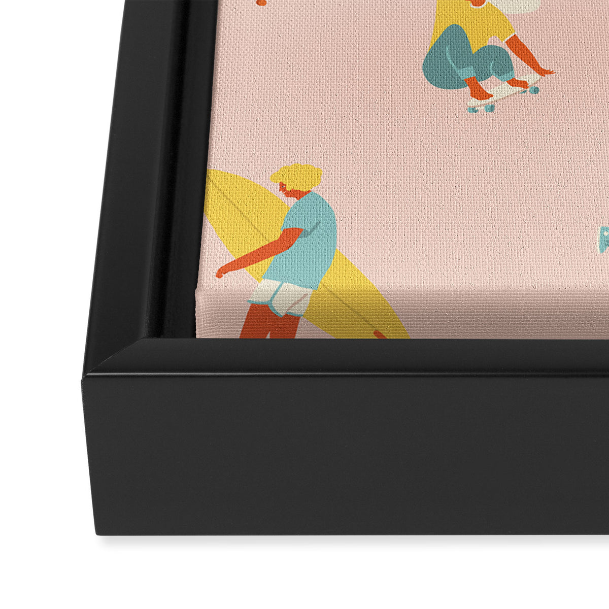 Skateboarding in the 70s Framed Canvas Print Gallery Image 3