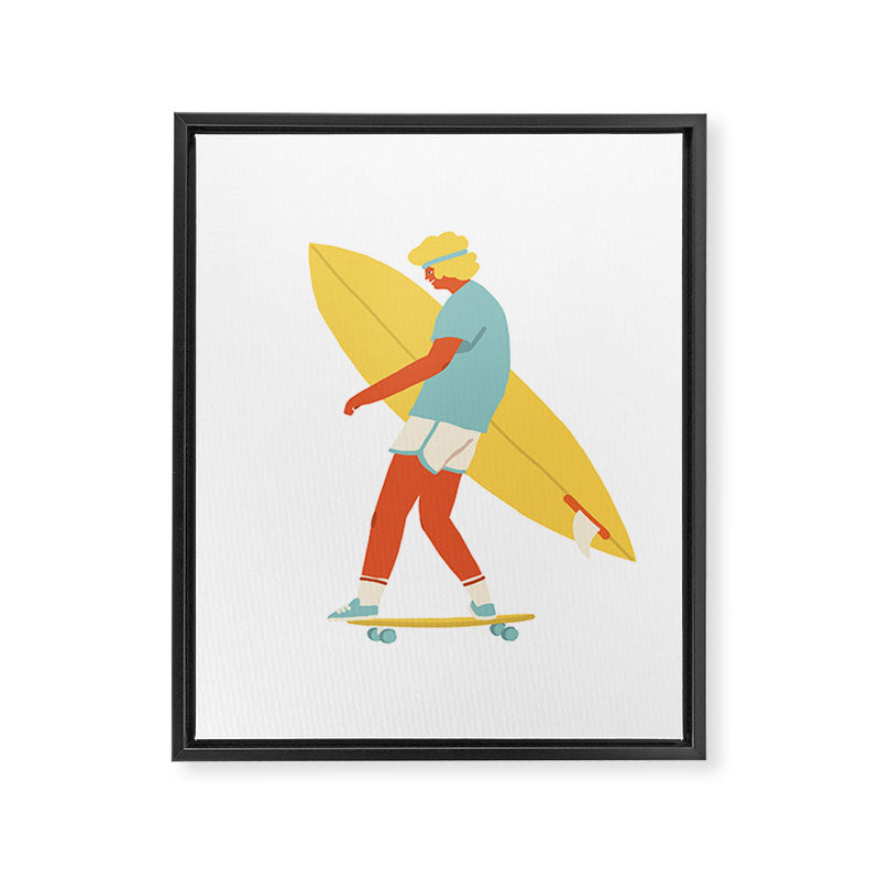 Skater from 70s Framed Canvas Print Gallery Image 8