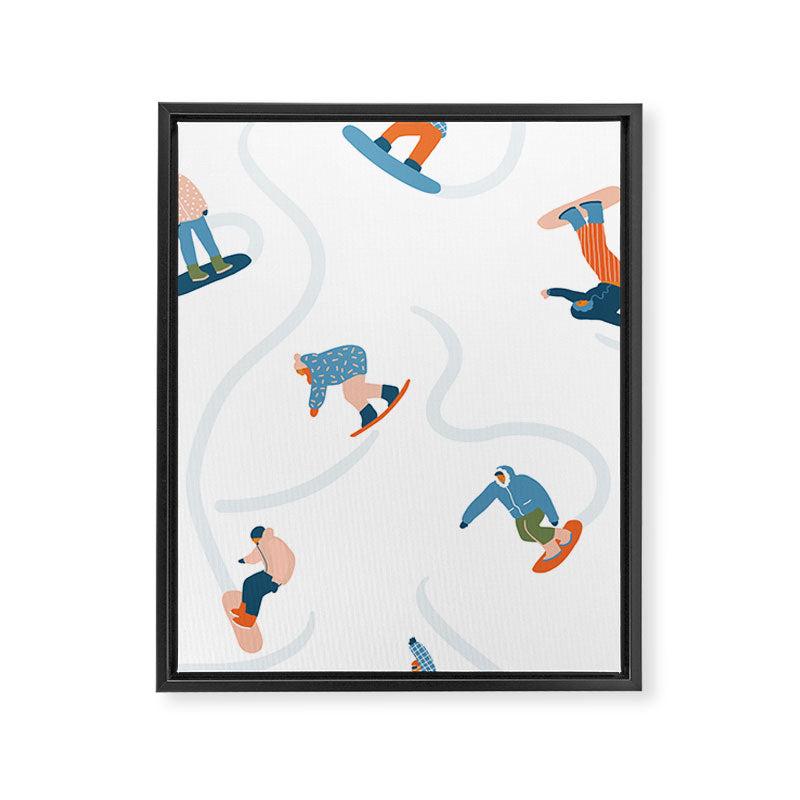 Snowboarding Framed Canvas Print Gallery Image 8