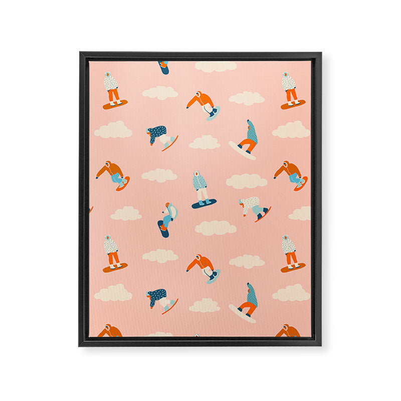 Snowboarding Framed Canvas Print Gallery Image 8