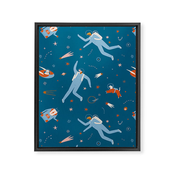 Space adventure Framed Canvas Print Gallery Image 1