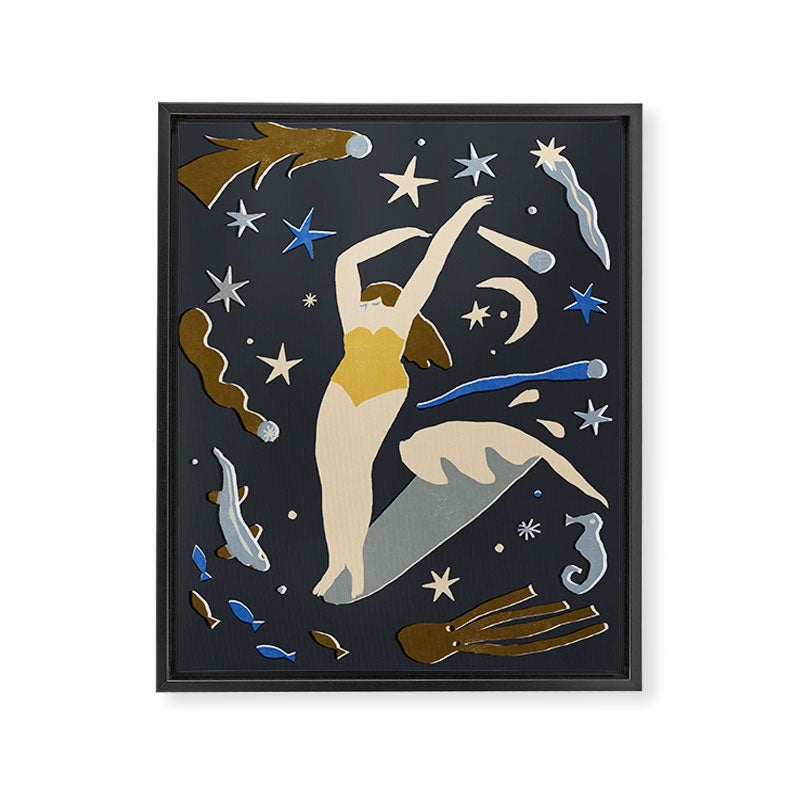 Space surf Framed Canvas Print Gallery Image 6