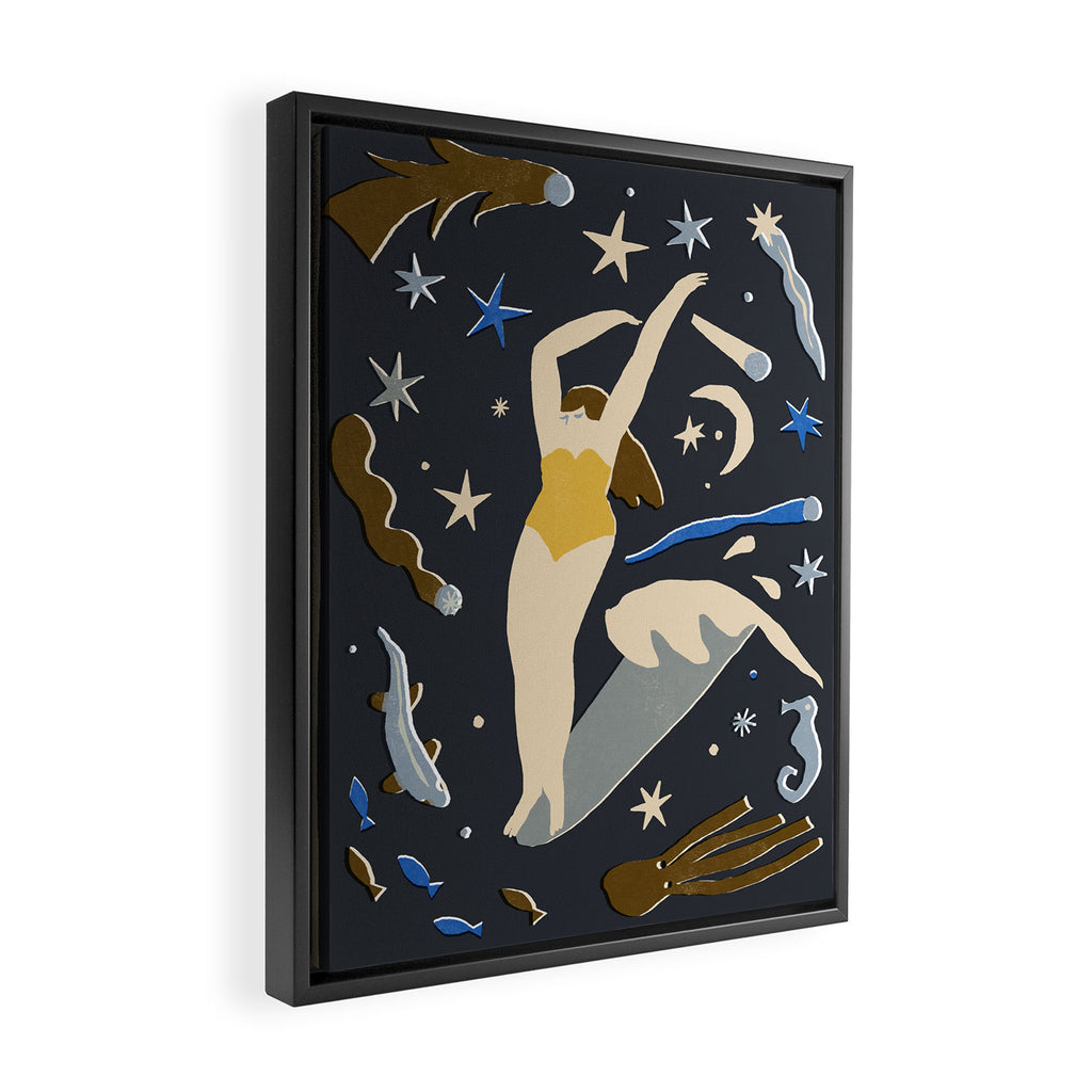 Space surf Framed Canvas Print Gallery Image 2